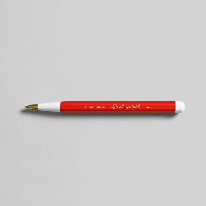 Penna Gel Leuchtturm 1917 Drehgriffel con Fusto Rossa e Inchiostro Nero