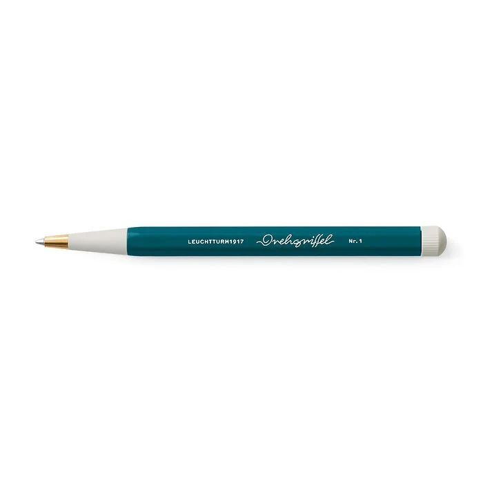 Penna Gel Leuchtturm 1917 Drehgriffel con Fusto Pacific Green e Inchiostro Nero