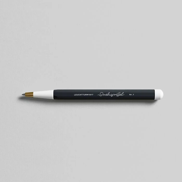 Penna Gel Leuchtturm 1917 Drehgriffel con Fusto Nera e Inchiostro Nero