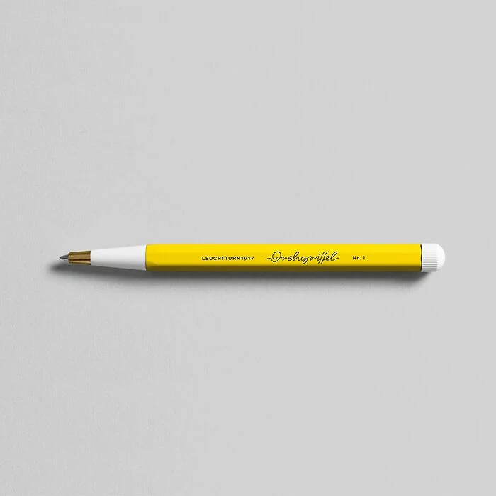 Penna Gel Leuchtturm 1917 Drehgriffel con Fusto Giallo Limone e Inchiostro Nero