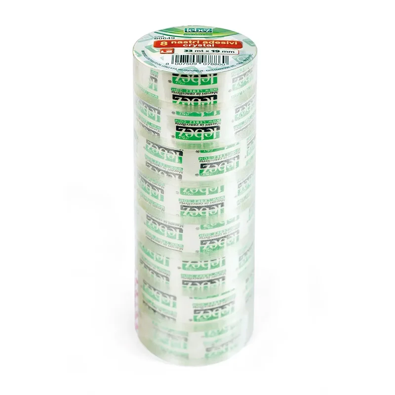 Nastro Adesivo Lebez Crystal 19 mm x 33 mt - 8 pezzi