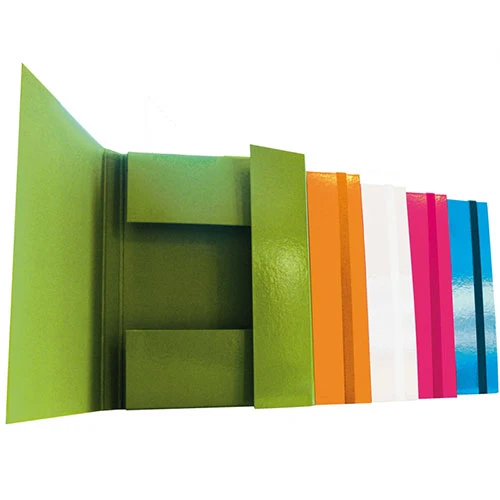 Cartella 3 Lembi 25X34,5 Dorso 5Cm Elastico Piatto Fucsia