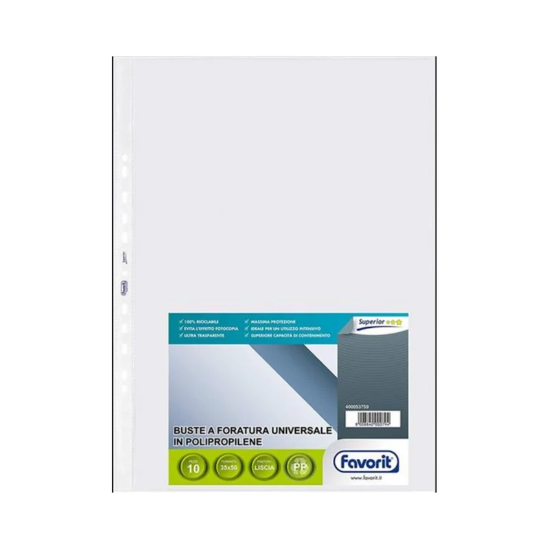Busta Foratura Universale in PPL 35 x 50 cm - 10 pezzi