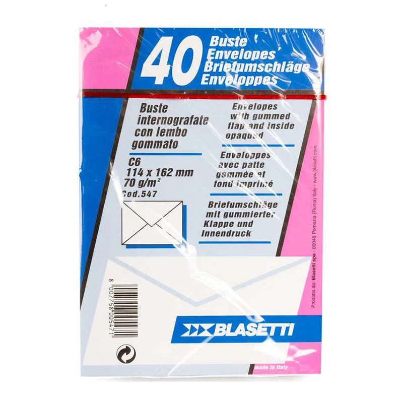 Busta Mail Pack senza Finestra in Carta FSC 70 gr / 11,4 x 16,2 cm / 40 pezzi