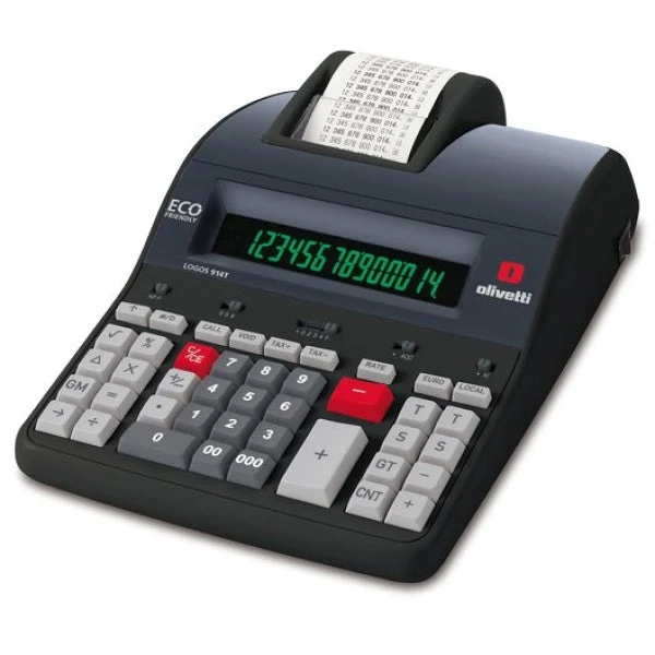 Calcolatrice Da Tavolo Scrivente Olivetti 914T Termica 14 Cifre