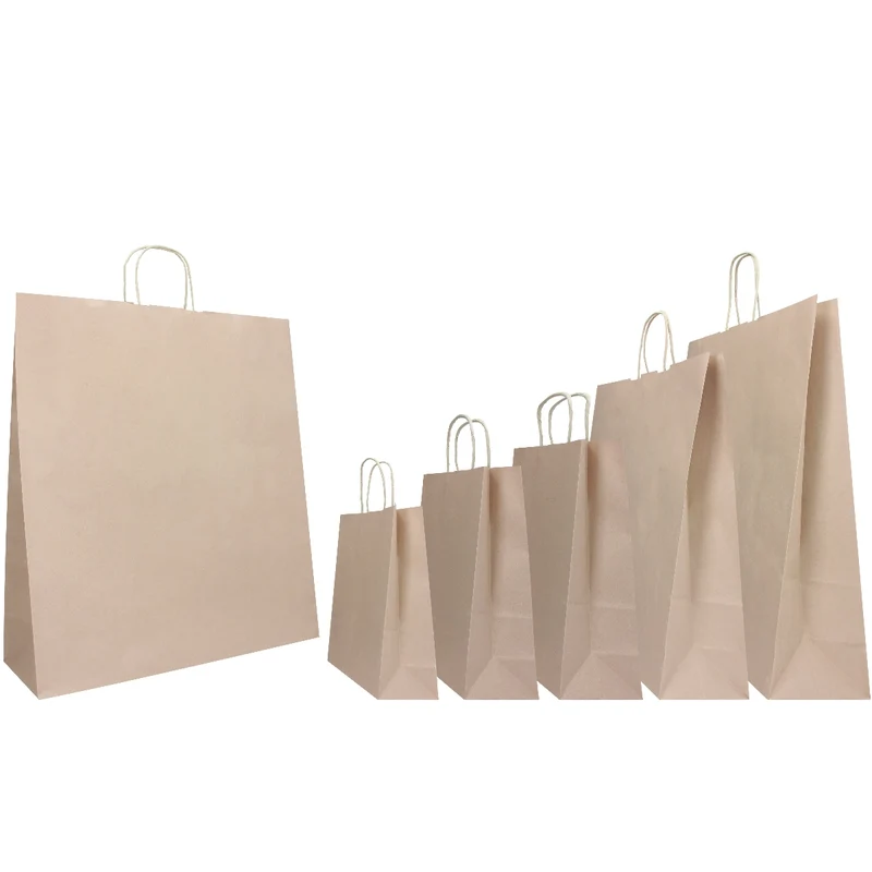 Borse in Carta Kraft Stampata Sabbia 36 x 12 x 41 cm - 25 pezzi