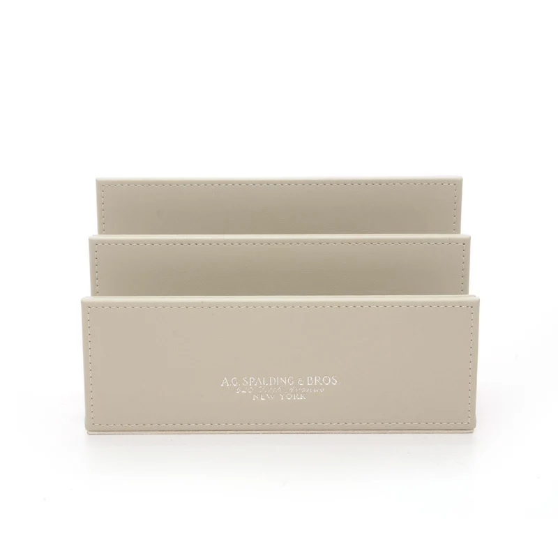 Porta Lettere A. G. Spalding & Bros in Pelle Rigenerata Beige Chiaro