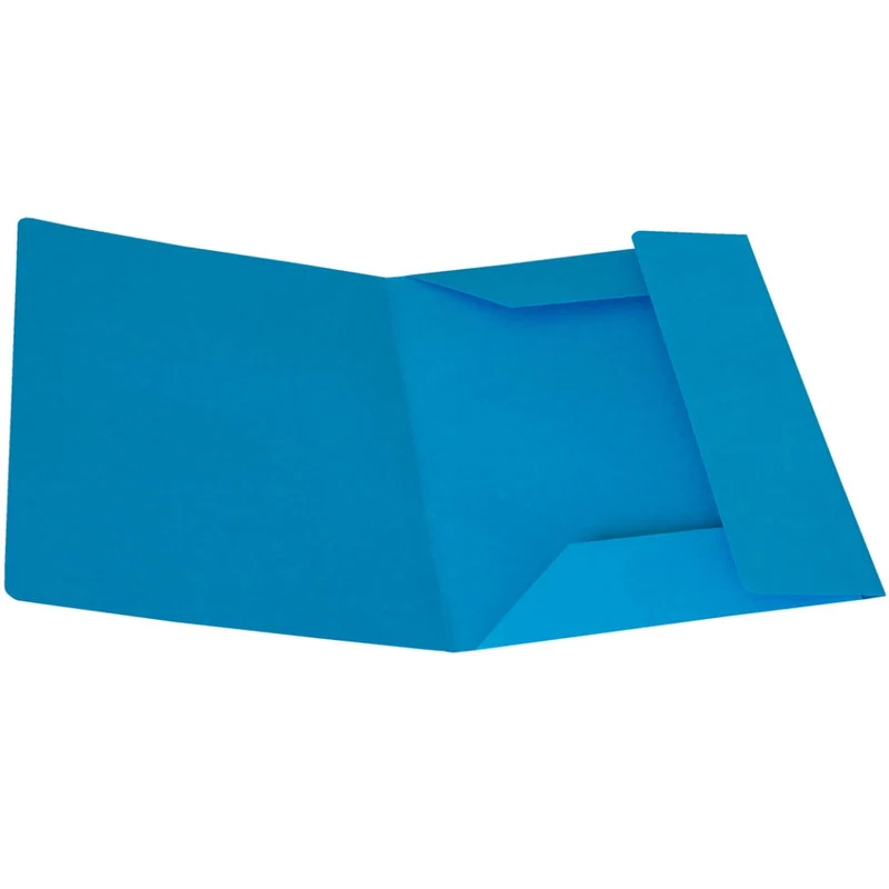 Cartelline Bristol 3 Lembi senza Stampa 25 x 34,5 cm / Azzurro / 25 pezzi