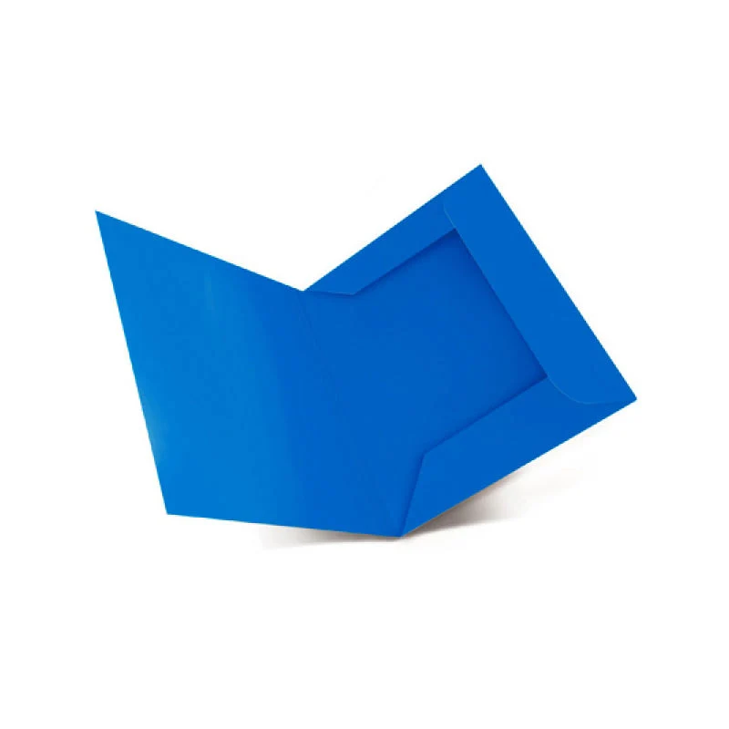 Cartelline Bristol 3 Lembi senza Stampa 25 x 34,5 cm / Blu / 25 pezzi