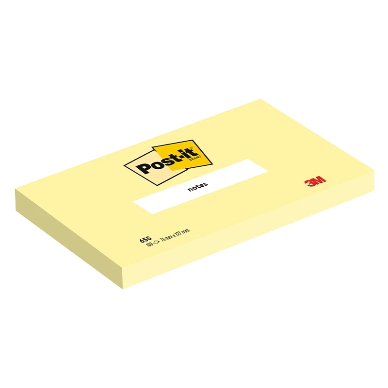 Blocco 3M Post-It 76X127 Canary 655