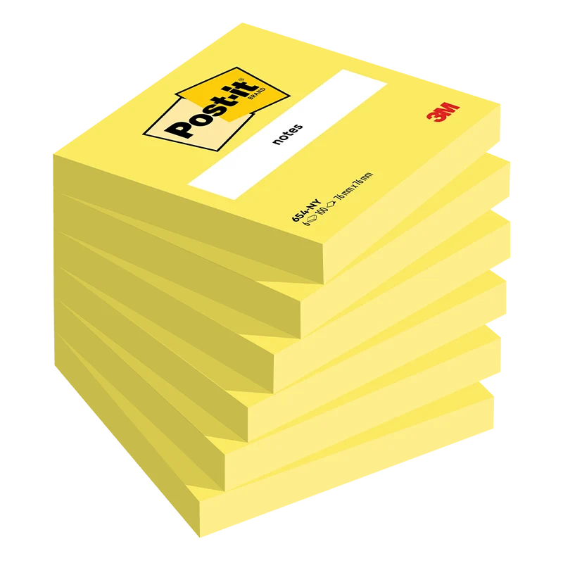 Blocco 3M Post-It Neon Giallo 76 x 76 cm