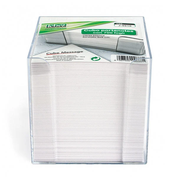 Cubo Carta Lebez Con Portacubo Bianco