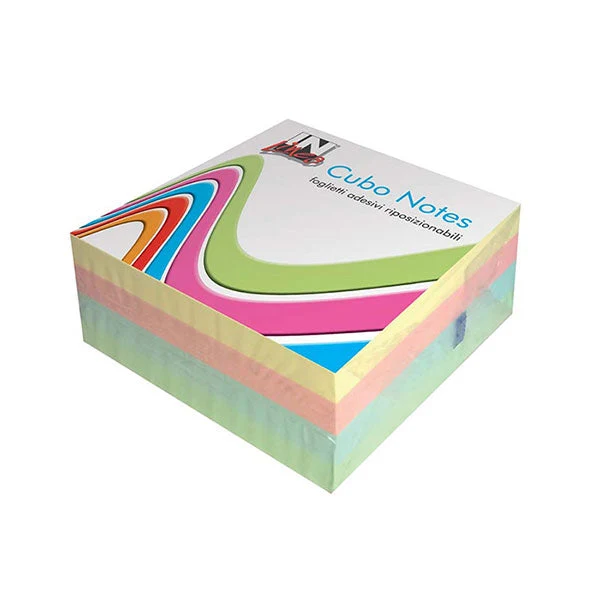 Cubo Adesivo In Linea Colori Pastello 76 x 76 mm - 400 Foglietti