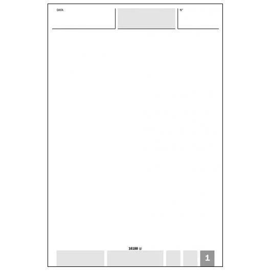 Blocco Data Ufficio Buono Comande 2 Carte 25X2