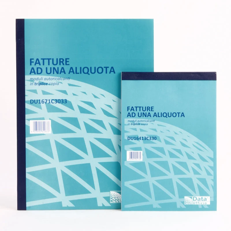 Blocco Data Ufficio Fattura 1 Aliquota A4 3 Copie Ricalco