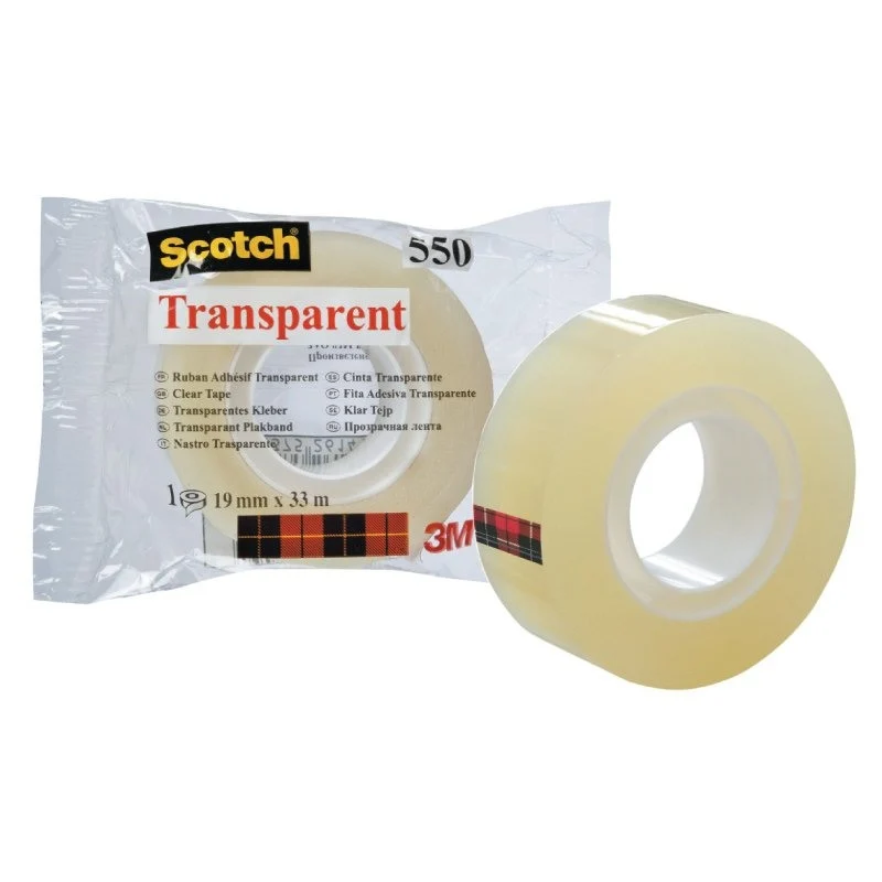 Nastro Adesivo Scotch 550 in PPL Trasparente 19 mm x 33 mt