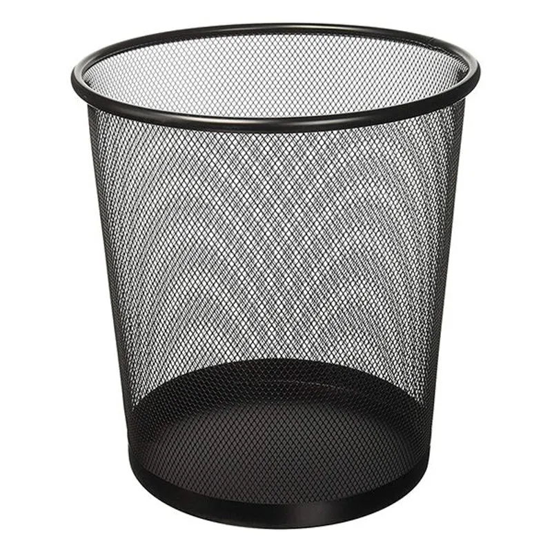 Cestino Gettacarta in Metallo Nero 26 x 28 cm