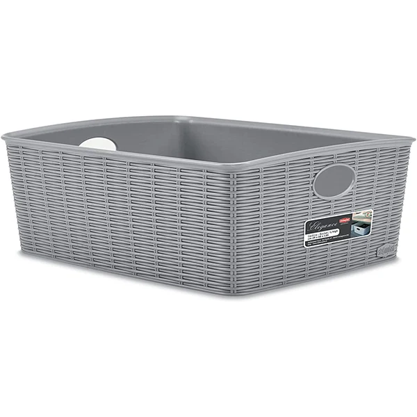 Cestino Elegance Grigio 36x29x13h Stefanplast