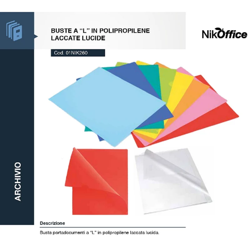 Buste a L in Polipropilene Lucide 10 pz Arancio