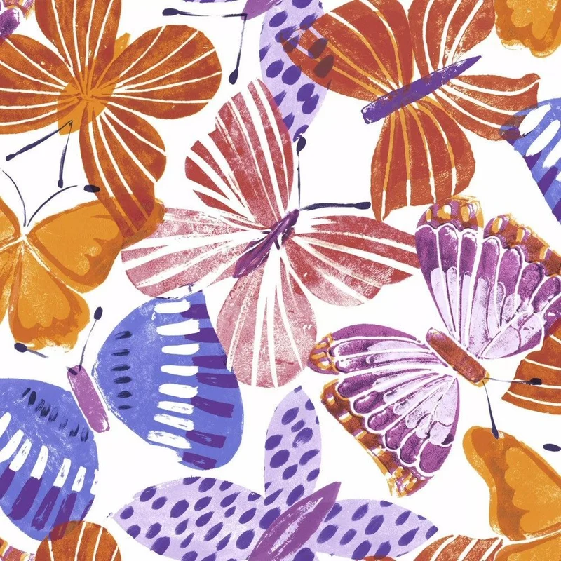Tovaglioli in Carta Riciclata a 2 Veli Colourful Butterfly 33 x 33 cm - 20 pezzi