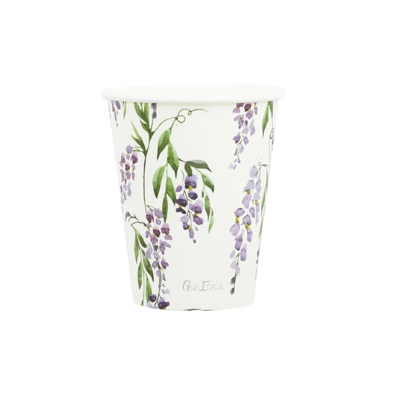 Bicchieri in Carta Biocompostabile Glicine 250 cc - 8 pezzi
