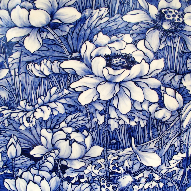 Tovaglioli in Carta Riciclata a 2 Veli Porcelain Ming 33 x 33 cm - 20 pezzi