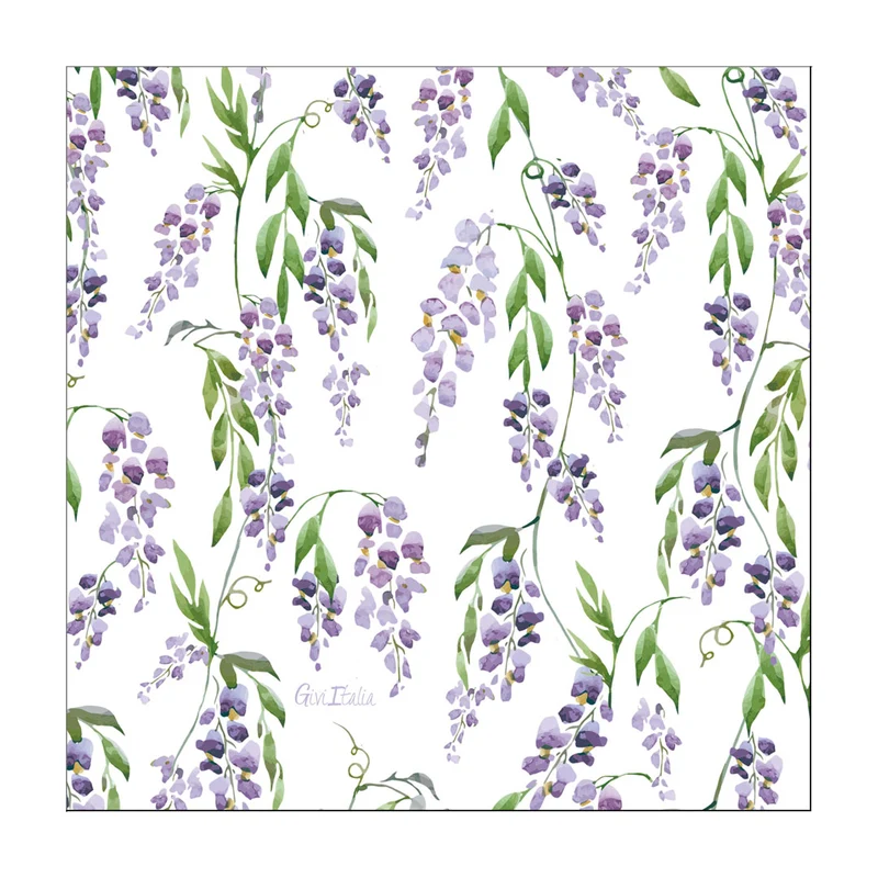 Tovaglioli in Carta Riciclata a 3 Veli Glicine 33 x 33 cm - 16 pezzi