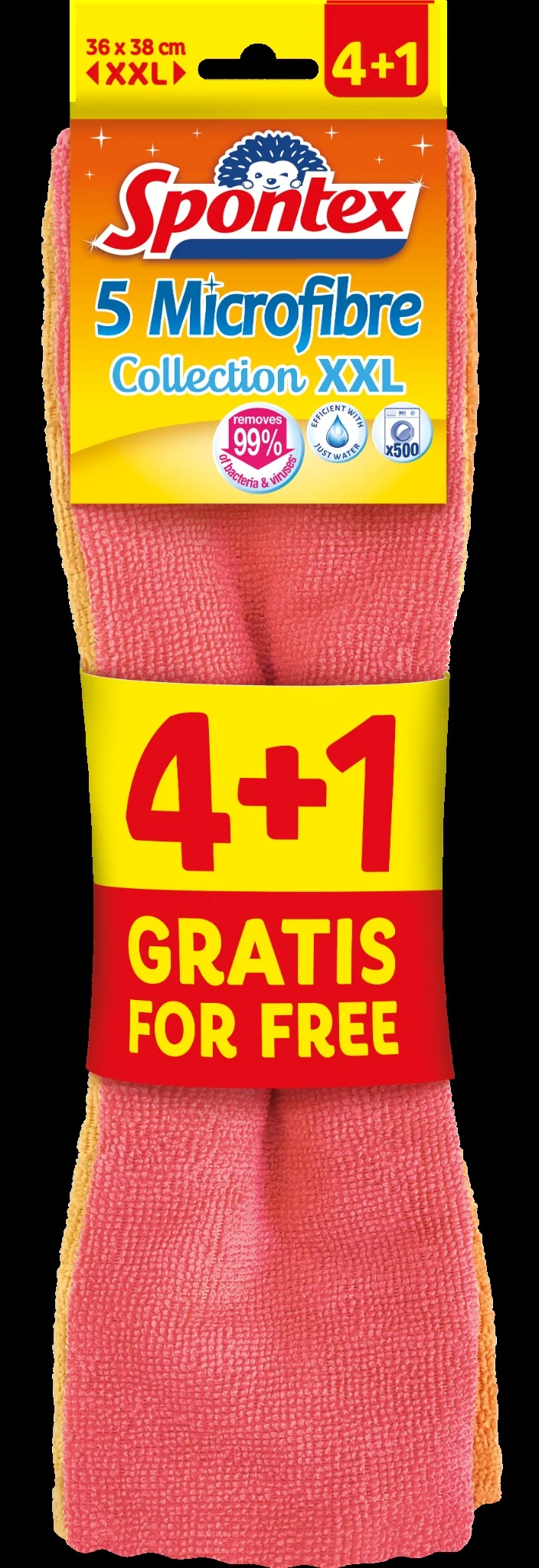Panno Microfibra Xxl 36x38cm 4+1pz