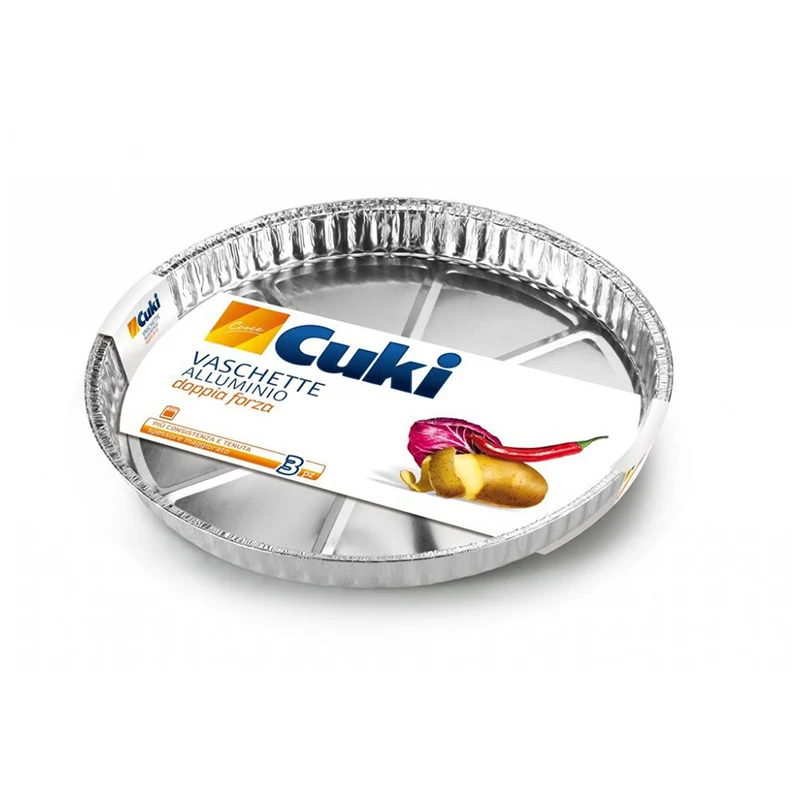 Vaschette Alluminio 3 Pz. Pizza 28,5 X H. 3,1 Cuki