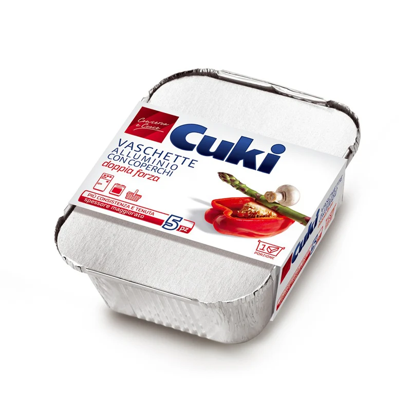 Vaschette C/Coperchio 5 Pz. 15x12x6 Cuki