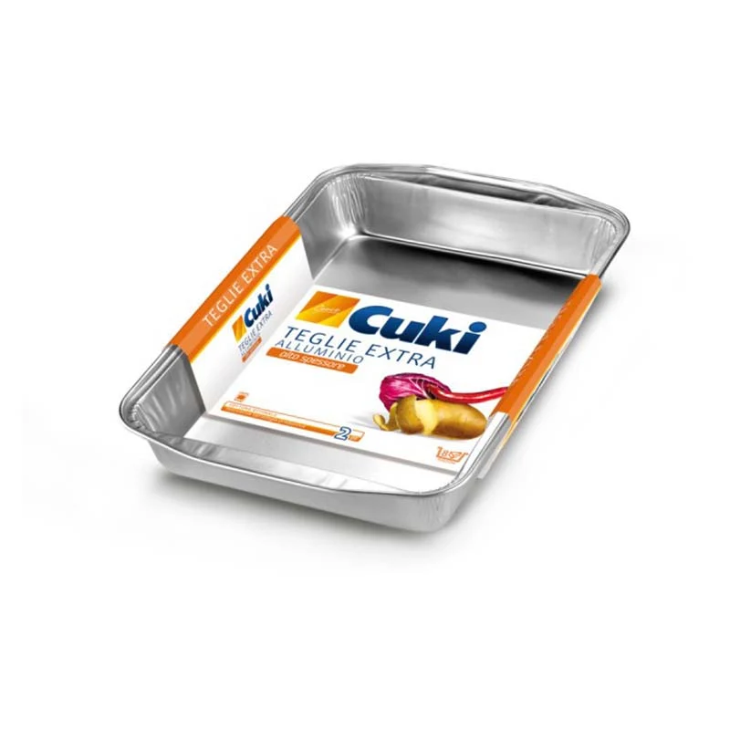 Vaschette Alluminio 2 Pz. 36,8x24,9x5,5 Cuki