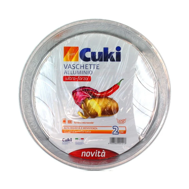 Vaschette Alluminio 2 Pz. 28,8 X H. 4,1 Cuki