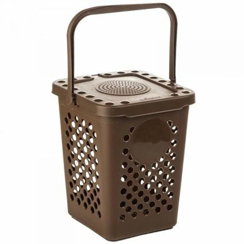 Pattumiera Ecoplus Forata 10lt Marrone
