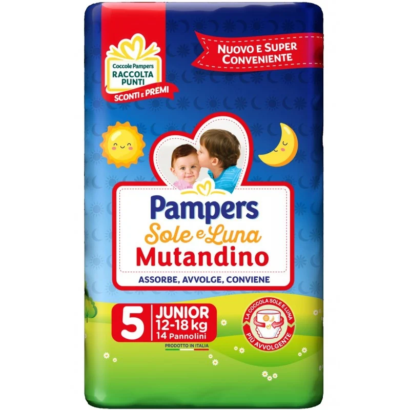 Pampers Sole Luna Mutandino 5 14pz Junior