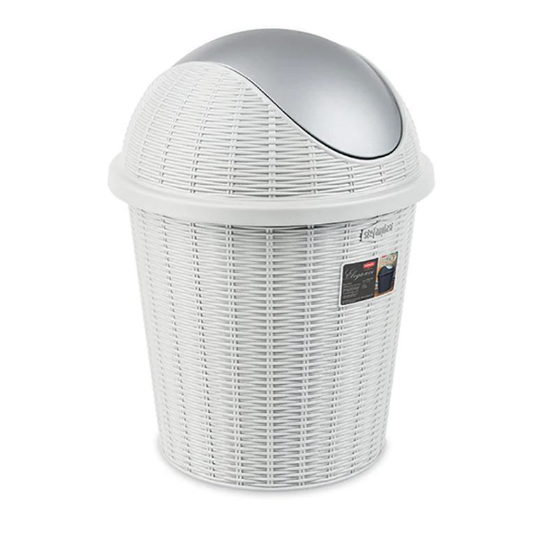 Pattumiera Basculante Elegance 10l Bianca
