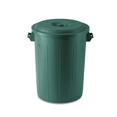 Bidone 70 Lt Verde Con Coperchio Stefanplast