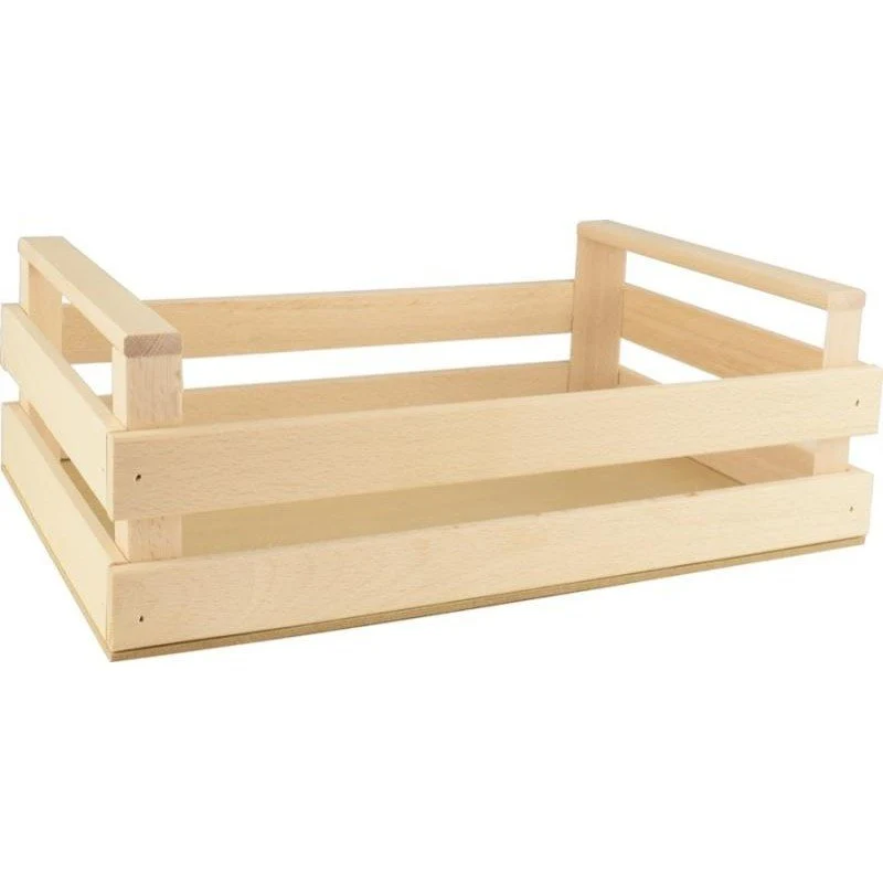 Cassetta Doghe Legno Naturale 40x27x12.5cm