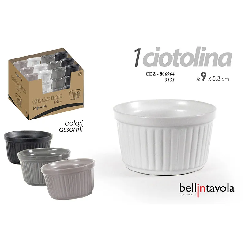 Ciotolina Monoporzione 9cm 3 Colori