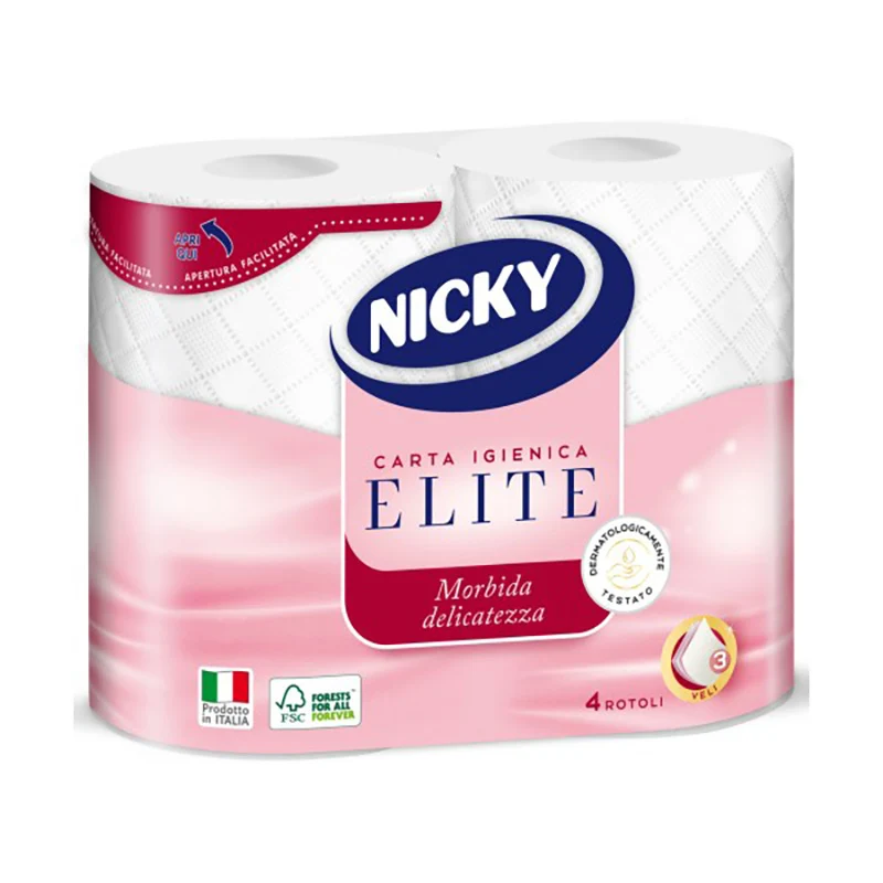 Carta Igienica Elite 4 Rotoli Nicky