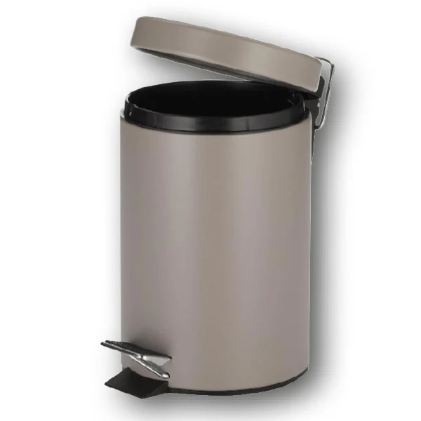 Pattumiera Inox 12lt Con Pedale H39 Tortora