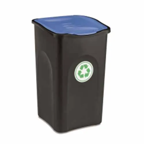 Pattumiera Ecogreen Nero/Blu 50l 70652 Stefanplast