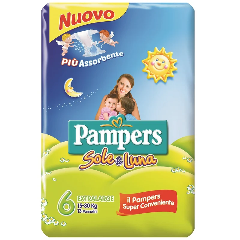 Pampers Sole E Luna 13pz 6ms Extra Large Pampers