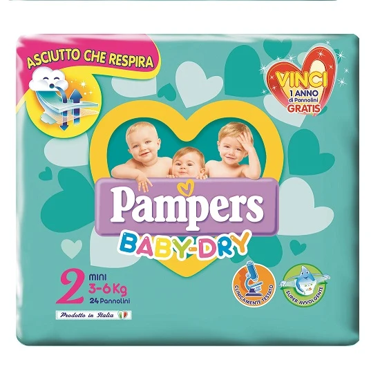 Pampers Baby Dry 24pz 2ms Mini Pampers