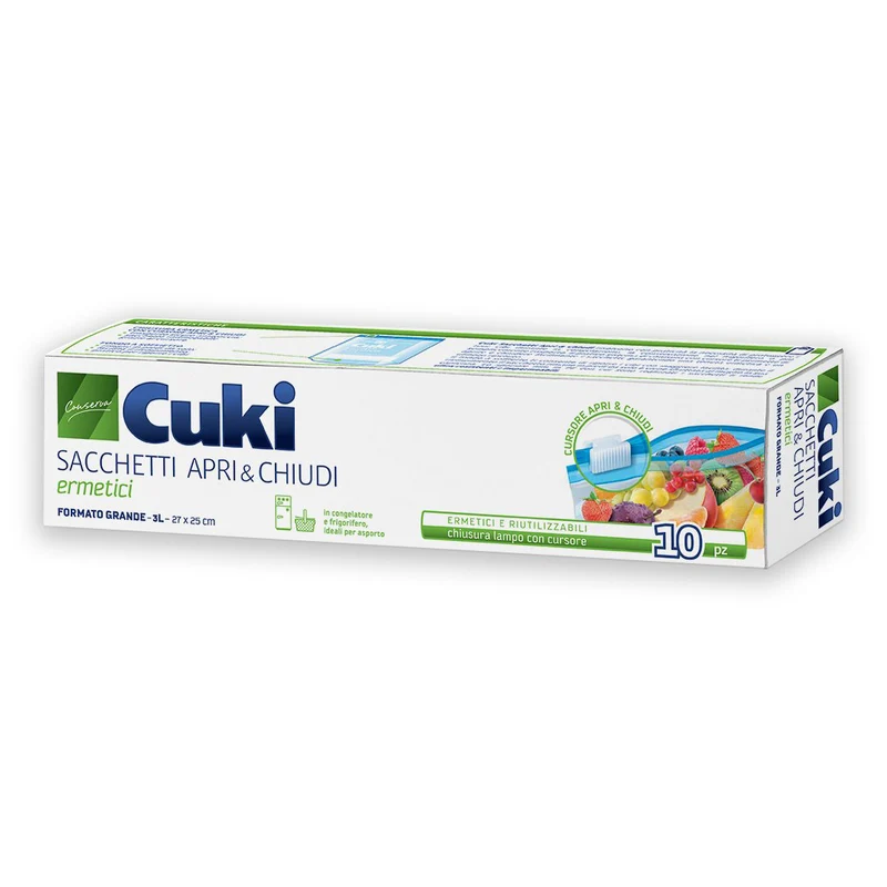SACCHETTI APRI_CHIUDI ERMETICI 10 PEZZI 27x25 CUKI