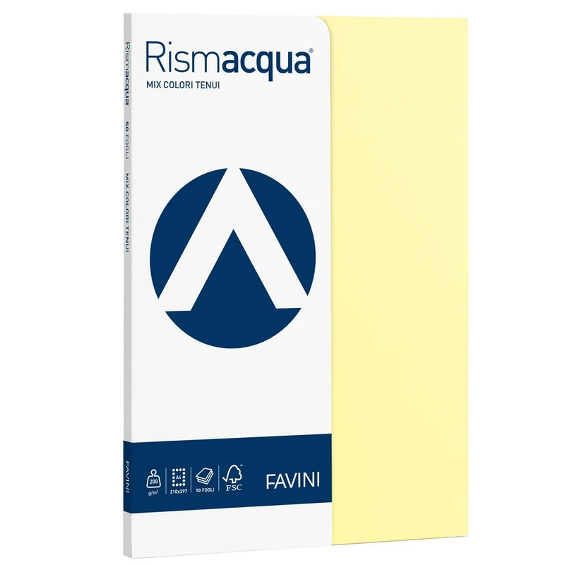 Risma Di Carta Mix 5 Colori 50 Fg 200gr Formato A