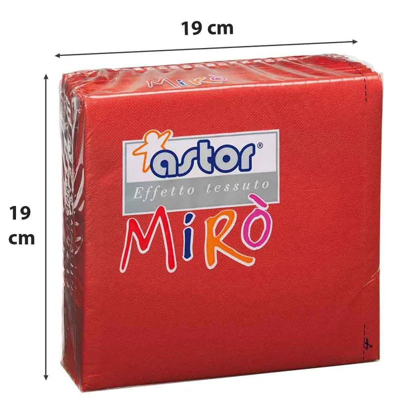 Tovaglioli 2 Veli 38x38 40pz Rosso
