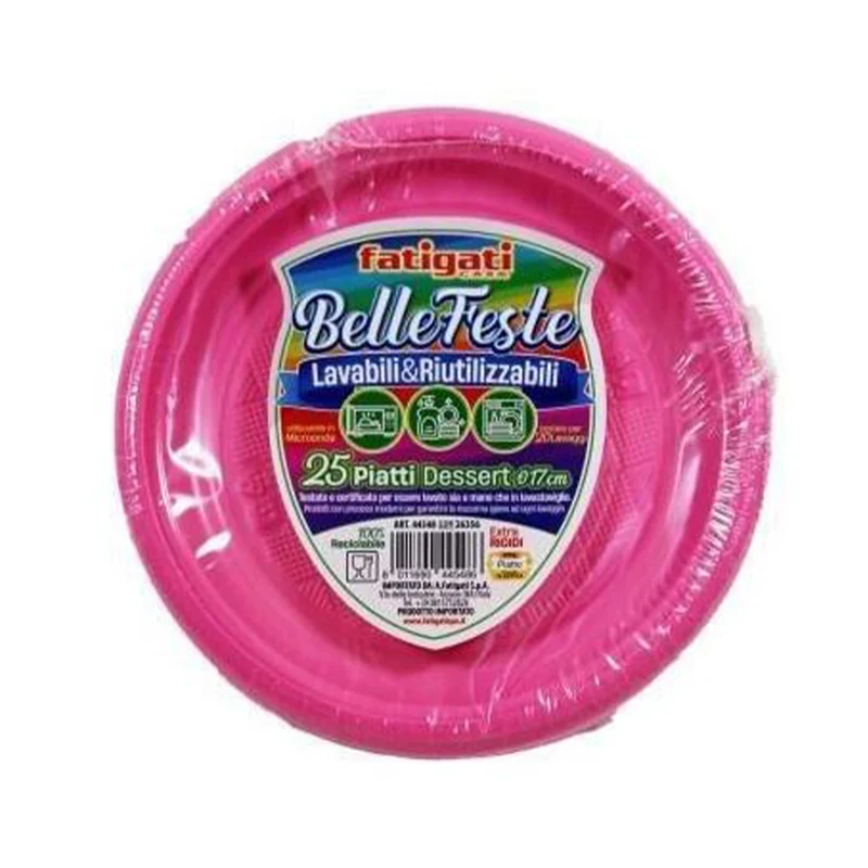Piatti Dessert 25pz D17 Fucsia 6gr