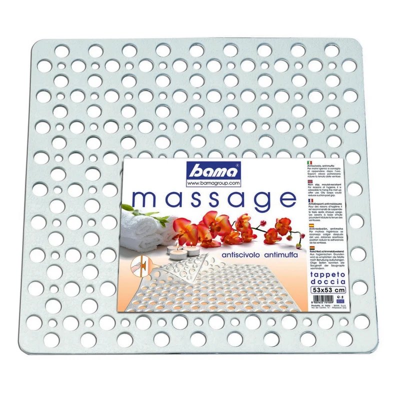 Tappeto Doccia Massage 53x53 Bianco 70100