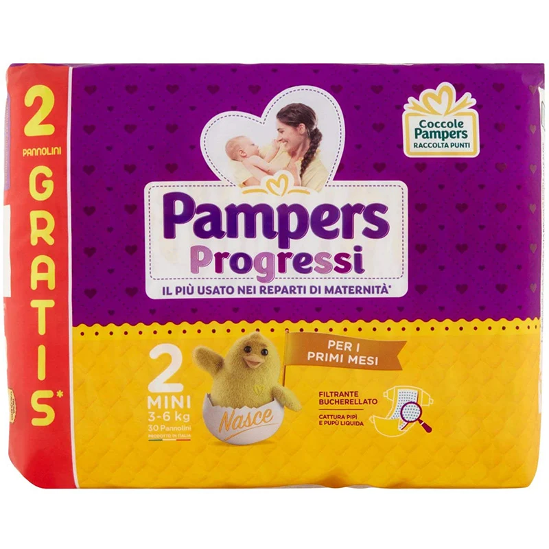Pampers Progressi 30pz 2ms Mini