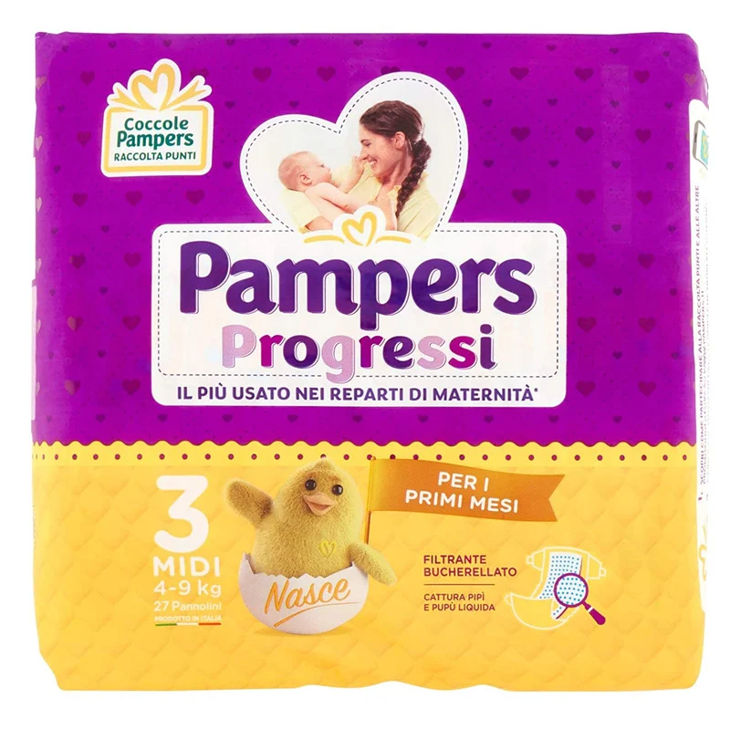 Pampers Progressi 27 Pezzi 3ms Midi